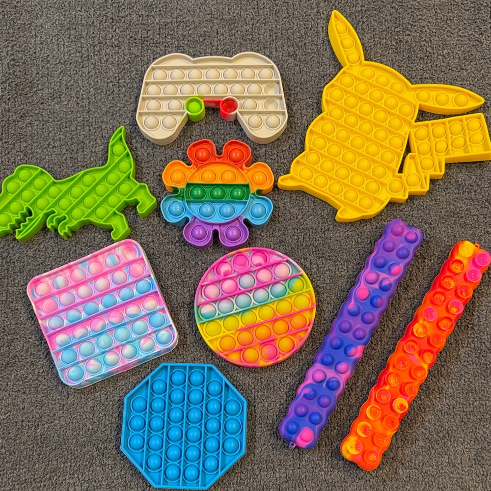 Colorful Pop It Fidget Toy Set